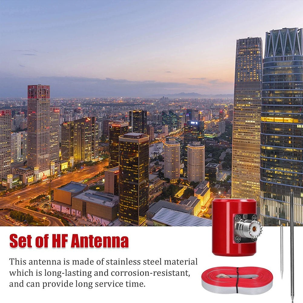 Stainless Steel Antenna for Amateur Radio 14MHz 30MHz 300W 600W Performance