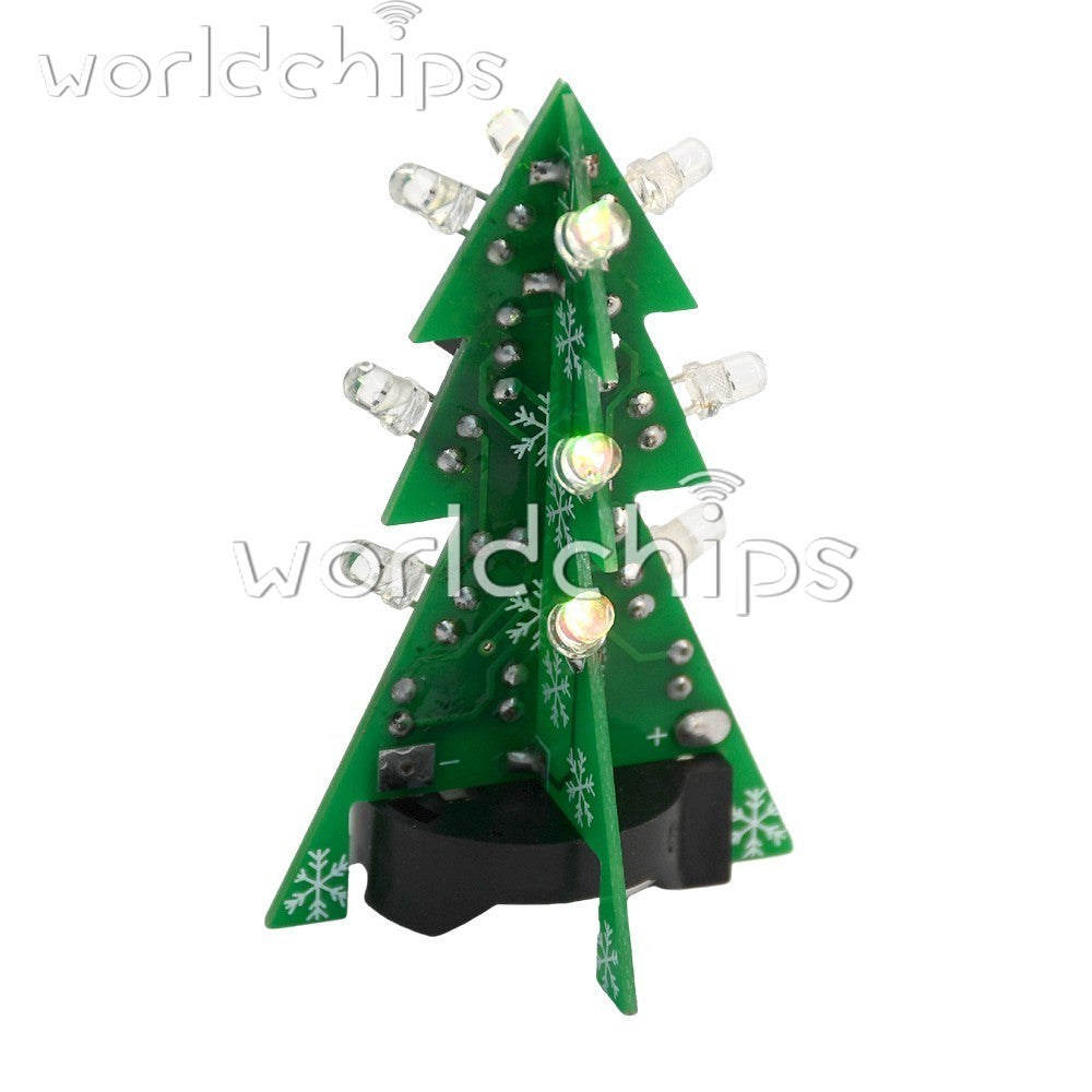 10set LED flash Christmas tree DIY kit Electronic Soldering Practice loose parts