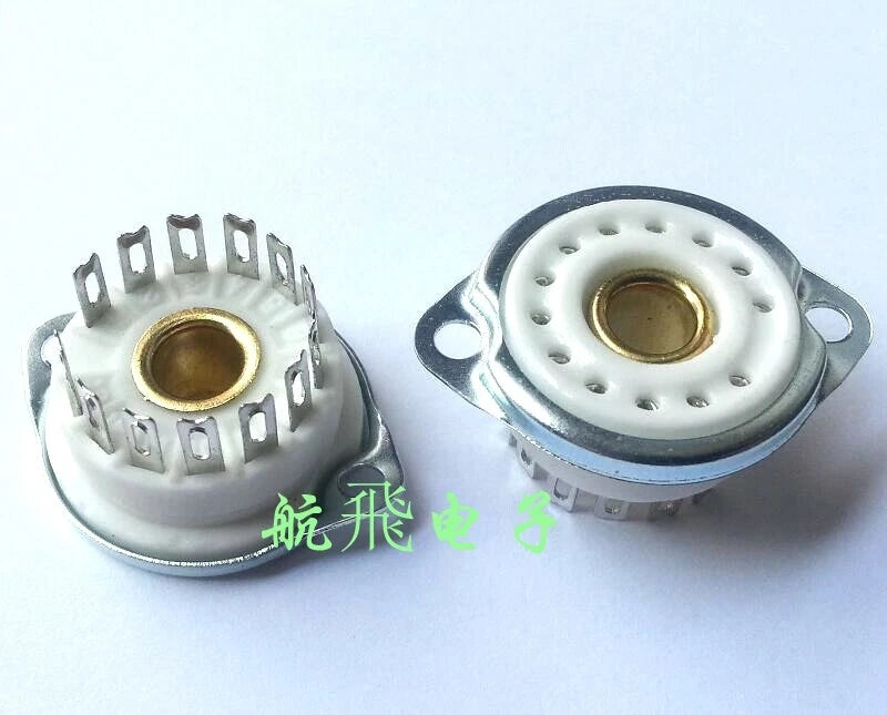 10PC GZC13-F ceramic nixie tube socket 13pin for QS30-1 SZ-8 YS30-3