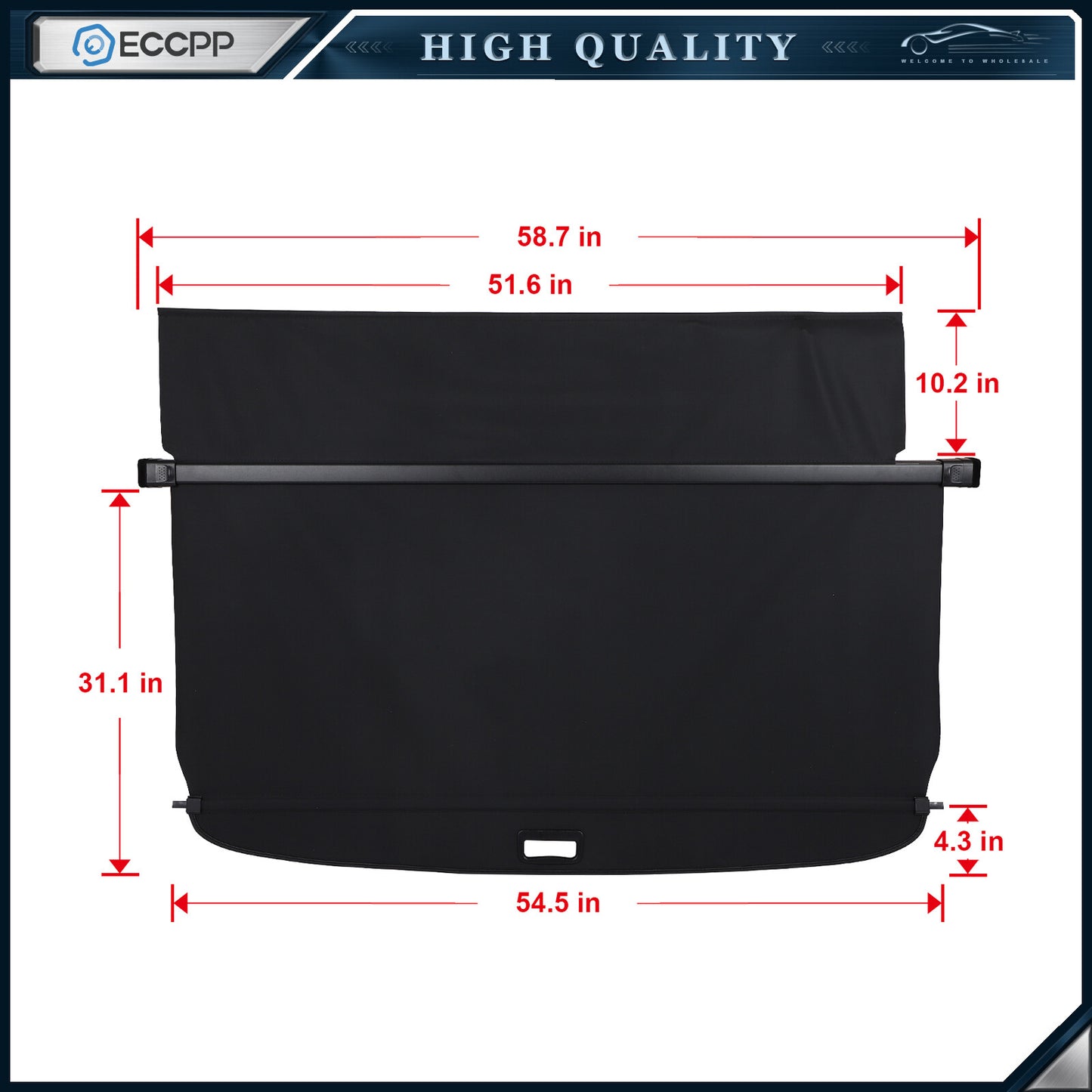 ECCPP Retractable Rear Cargo Cover Shield Shade For Toyota 4Runner 2003-2009