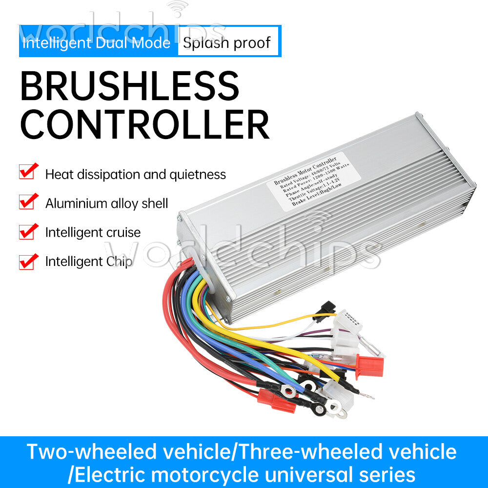 48V60V64V72V 1200W-1500W Universal Smart Electric Vehicle Brushless Controller