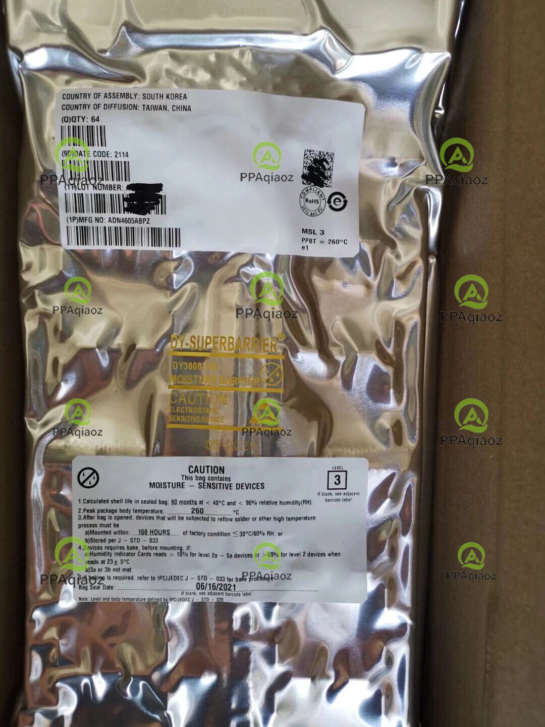 1PCS  ADI   ADN4605ABPZ Digital Crosspoint Single 40x40 4.25Gbps BGA352  .