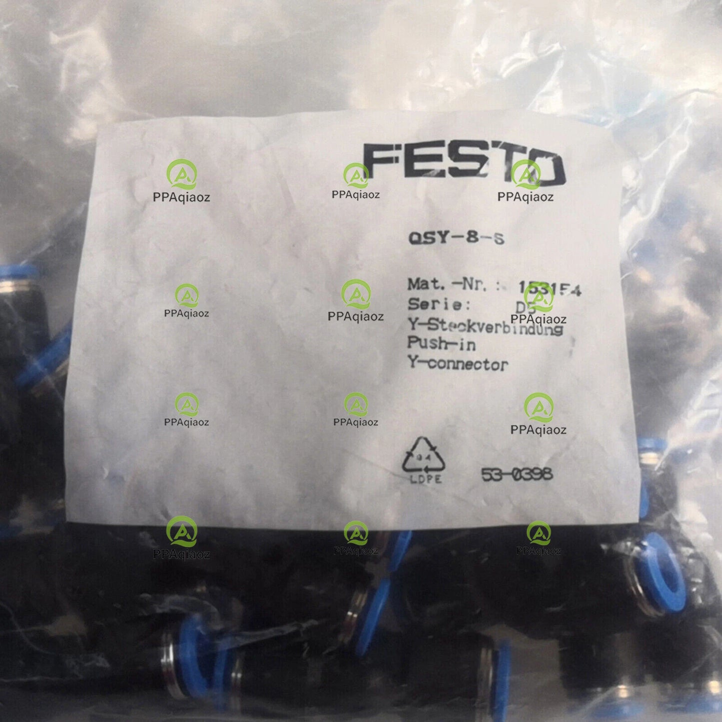 10PC  FESTO QSY-8-6 153154 Fittings QSY86 Free Shipping