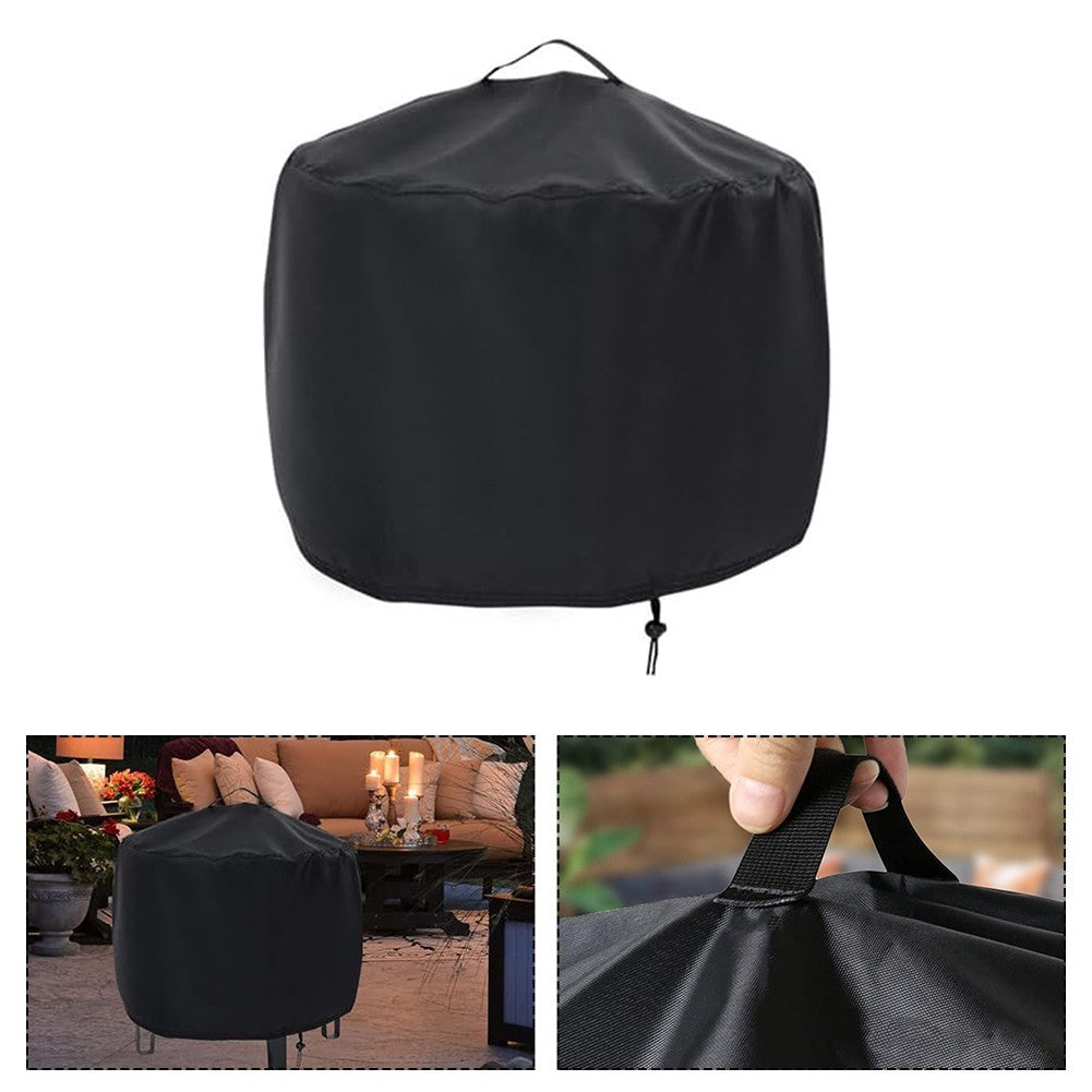 Oversized Waterproof Round Stove Protector with Convenient Handle Access