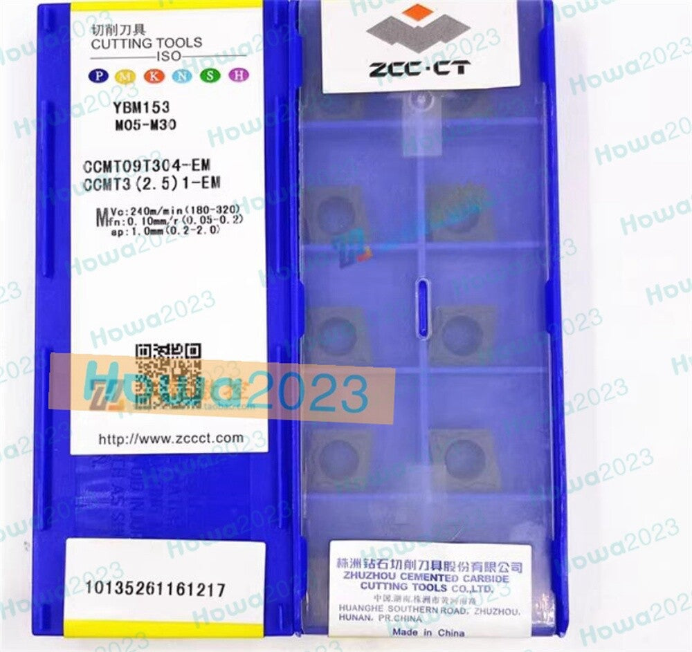 10Pcs/BOX CCMT09T304-EM YBM153 CCMT32.51-EM CNC Blade Carbide Insert