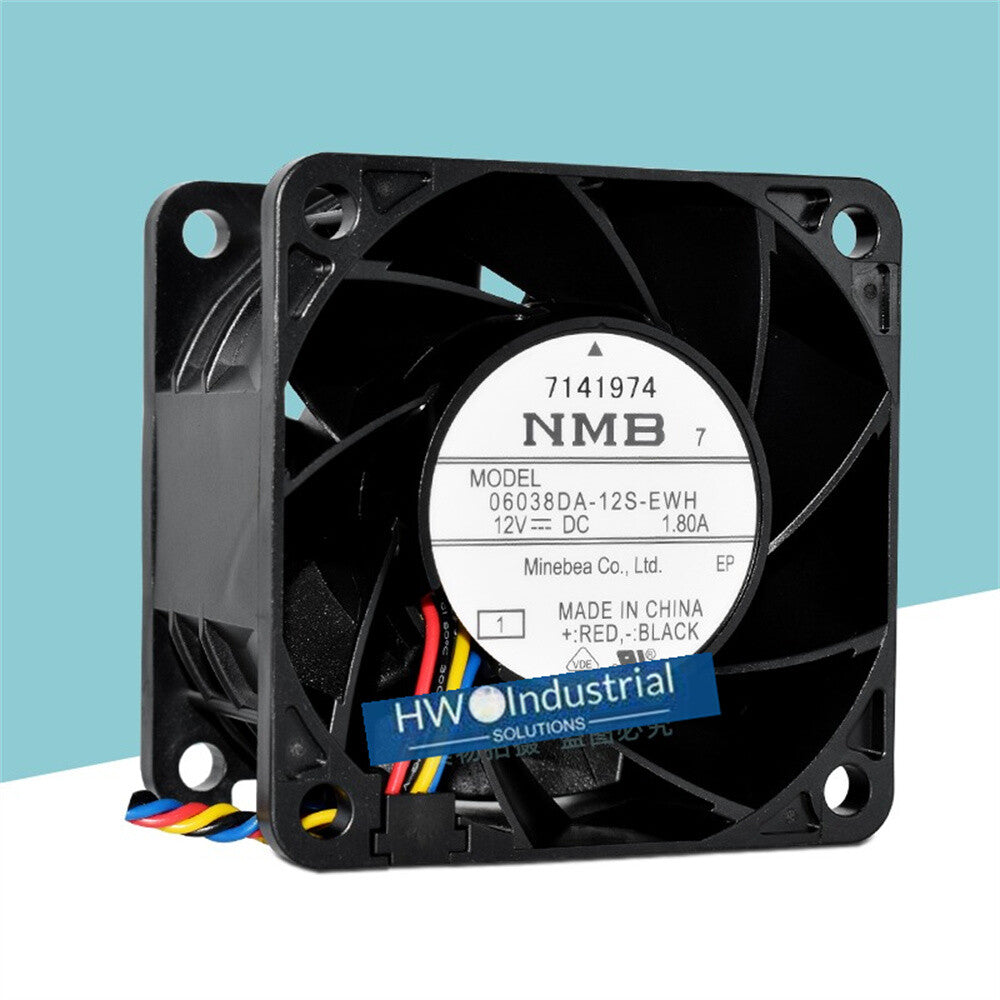 1/piece NMB 06038DA-12S-EWH 12V 1.80A 6038 6cm Server Chassis Cooling Fan