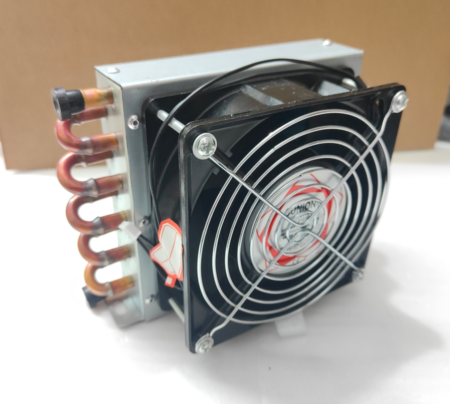 Refrigerator condenser 7mm copper tube aluminum fin 2*6*133 with 120MM fan