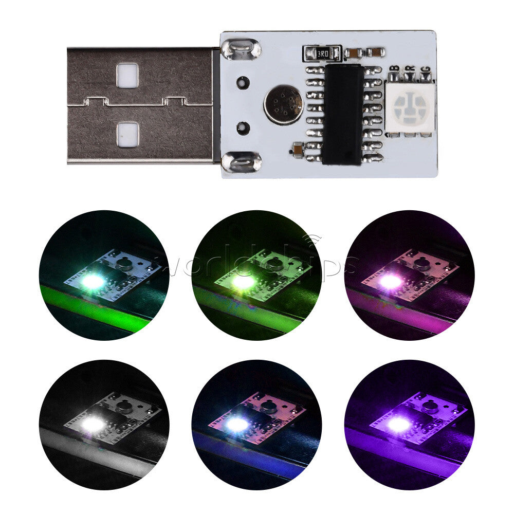 10PCS DC 5V USB LED Intelligent Voice Control Small Night Light Module 6 Colors