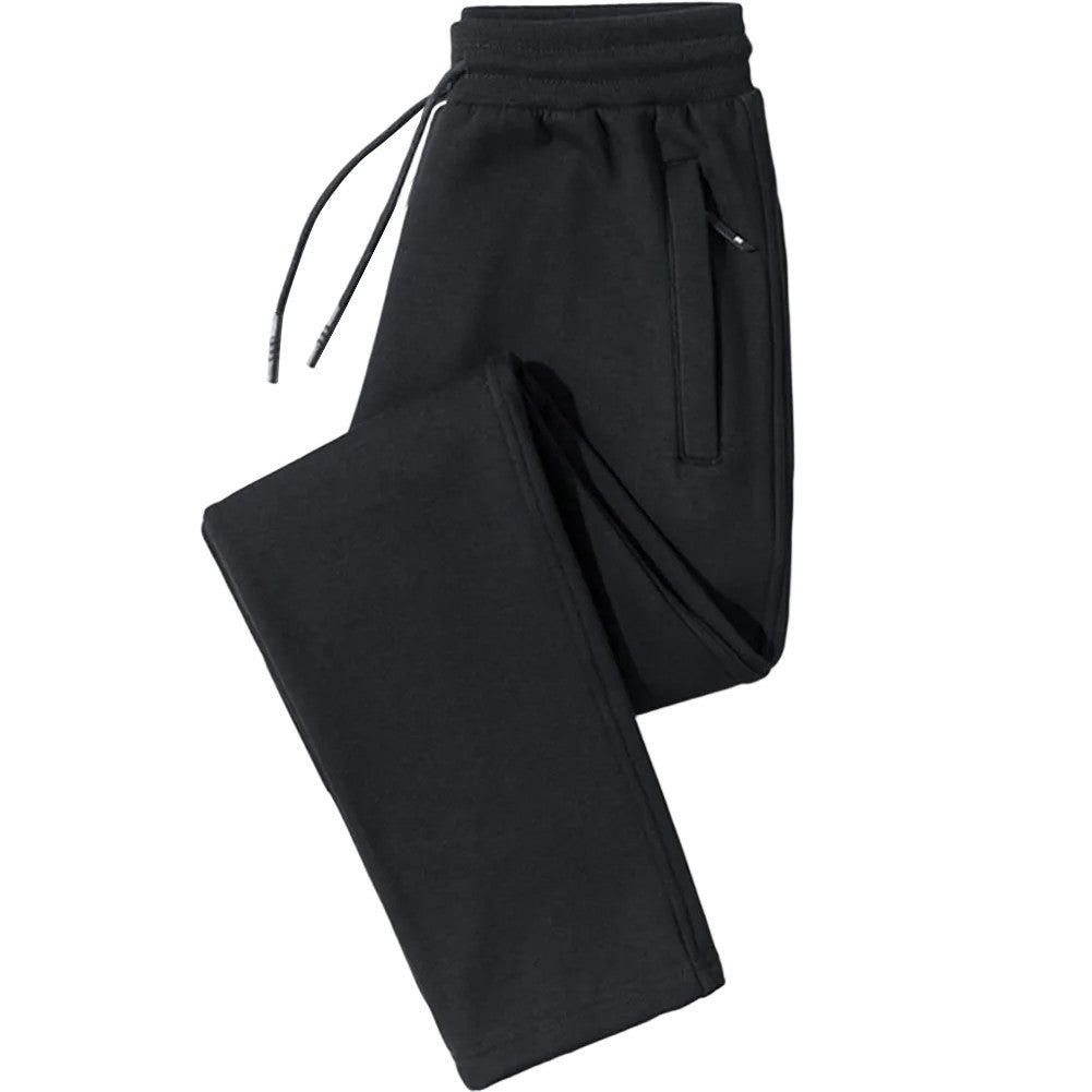 Men Loose Casual Plus Size Skinny Sweatpants with Zipper for Gym and Sport