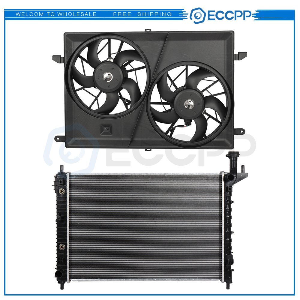 Radiator Cooling Fan Kit For 2009-2017 Chevrolet Traverse 2007-2016 GMC Acadia