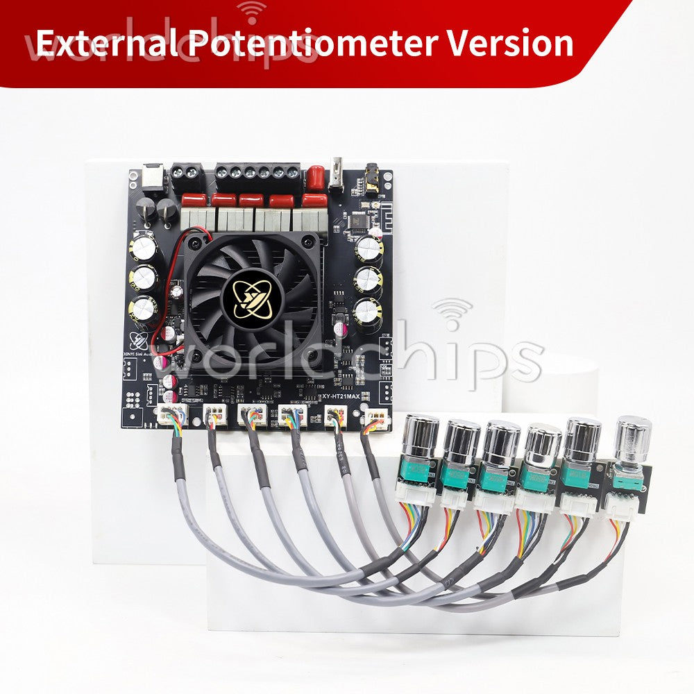 HT21MAX Upgraded 2.1CH BT Audio Amplifier Board 200W *2+400W Dual-core TPA3223