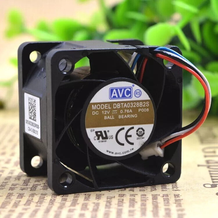 AVC DBTA0328B2S 3828 DC12V 0.76A 4CM 4-Pin Dual Ball Cooling Fan