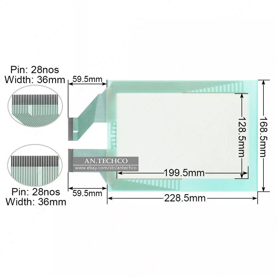 QPI-21100-E2P Touch Panel for GE FANUC QPI21100E2P Screen + Protective Film