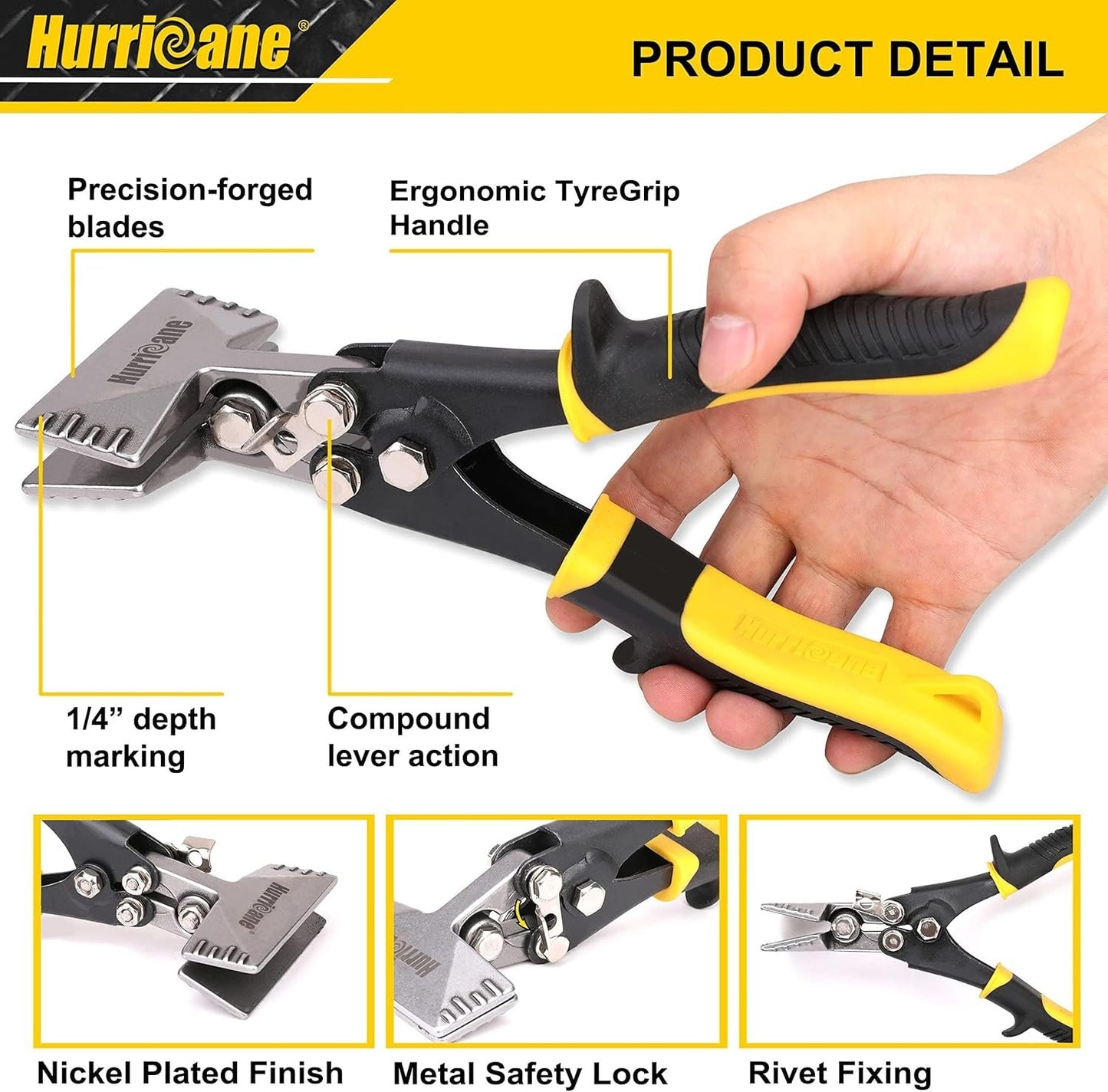 3Inch Sheet Metal Hand Seamer, Heavy Duty Bender for Metal Flattening, Precision