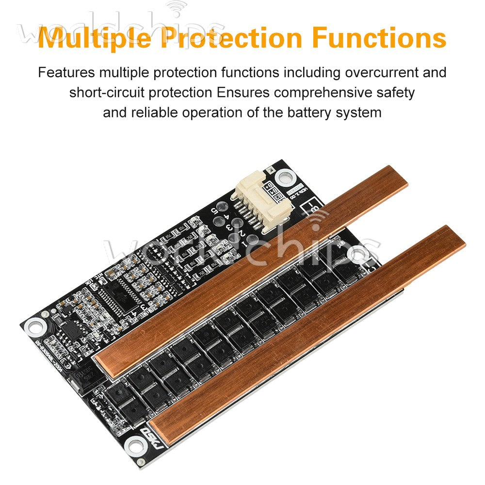 3S 4S 120A Continuous Current Same-Port Balanced Li-ion Battery Protection Board