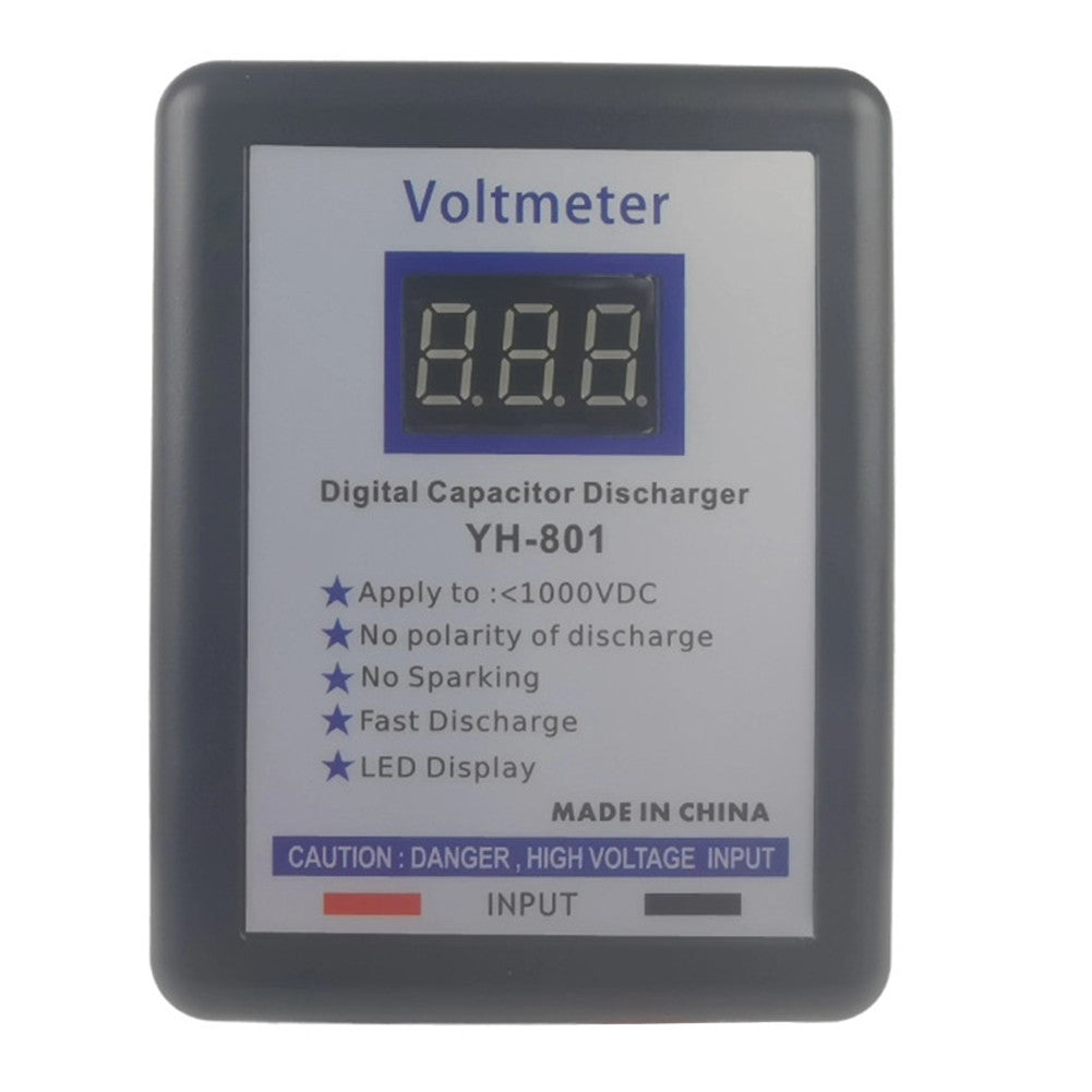 800V Digital Capacitor Discharge Tool with DC Voltmeter for Electronics