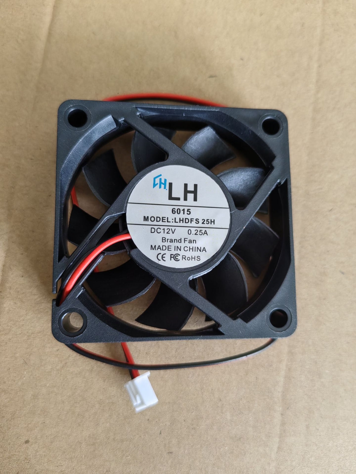 1 PCS LH Fan LHDFS 25H DC12V 0.25A 6015 60mm*15mm 2 wire cooling fan