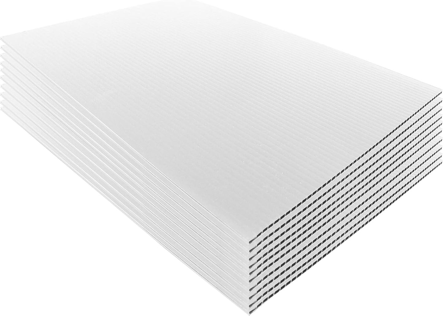24x36 Corrugated Plastic Board, 10 Pack - White, 4mm Thick, for Signs