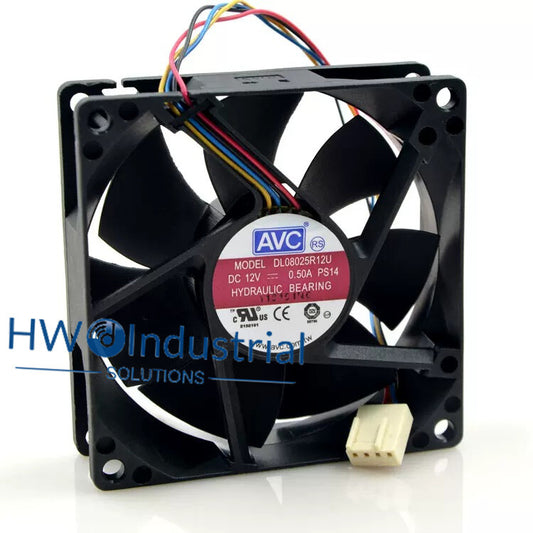 AVC DL08025R12U 8025 8CM 12V 0.50A 4-wire CPU Server Cooling Fan
