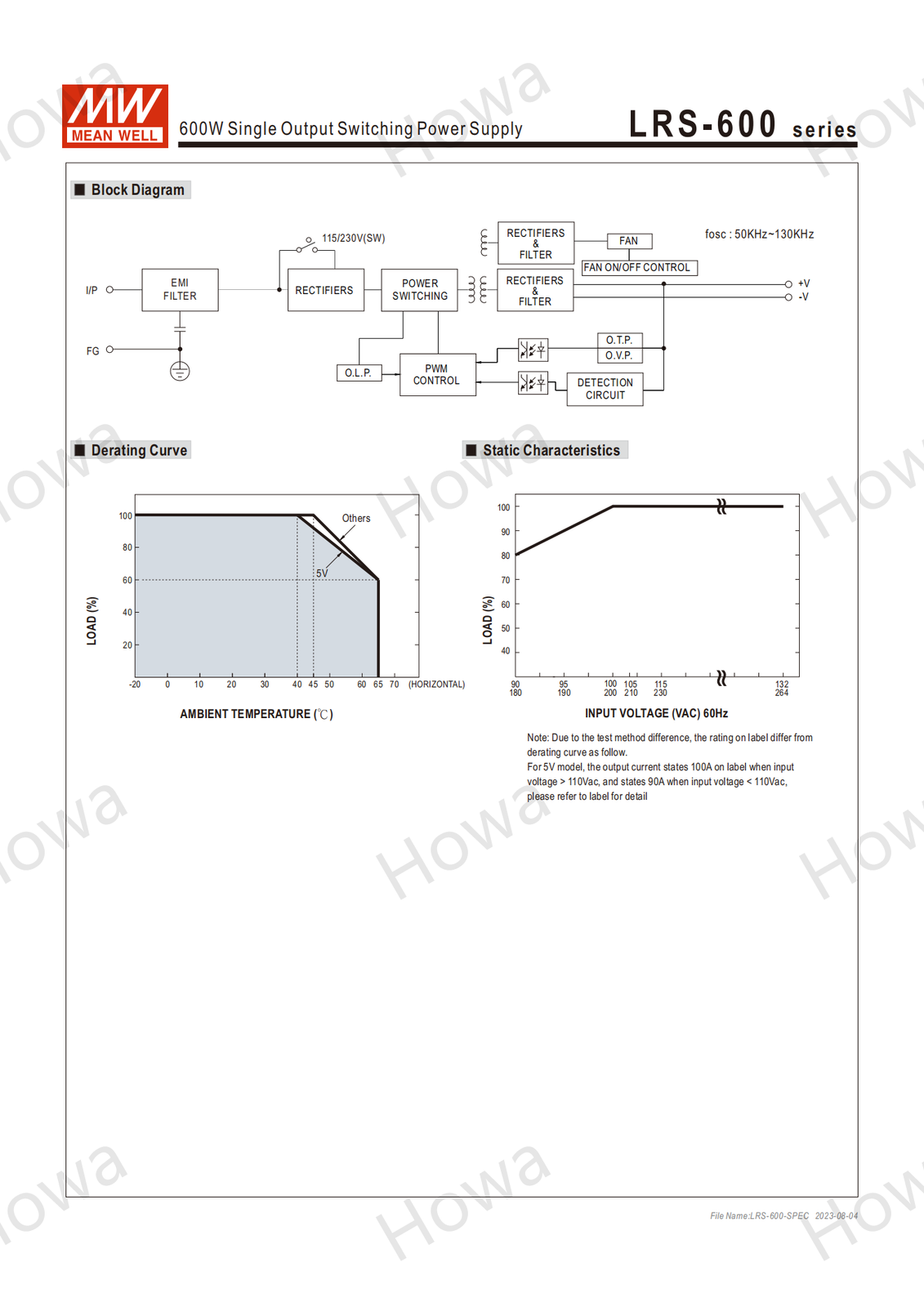Mean Well Switching Power Supply LRS-600 12V24V5V15V36V48V 600W DC High Power