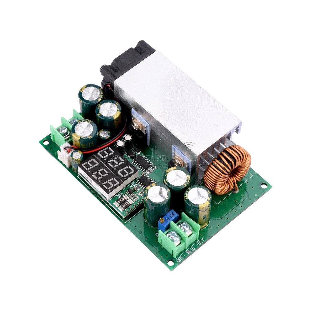 600W DC12-80V to DC2.5-50V 20A Adjustable Buck Step-Down Module With Display DIY