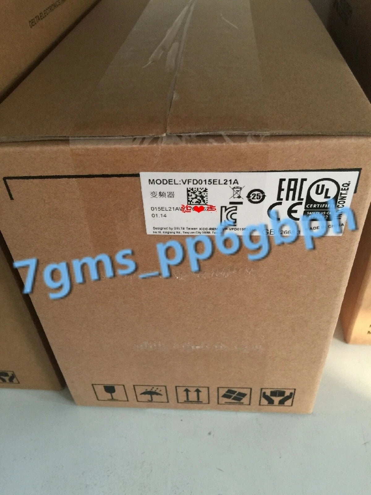 1 PCS  Delta Inverter drive VFD015EL21A 1Phase 220V 1.5KW 2HP 0.1~600Hz #P