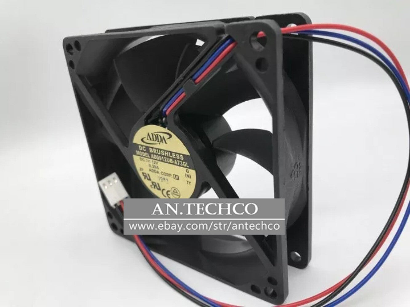 For ADDA AD0912UB-A73GL 12V 0.39A 9025 3-wire chassis cooling fan