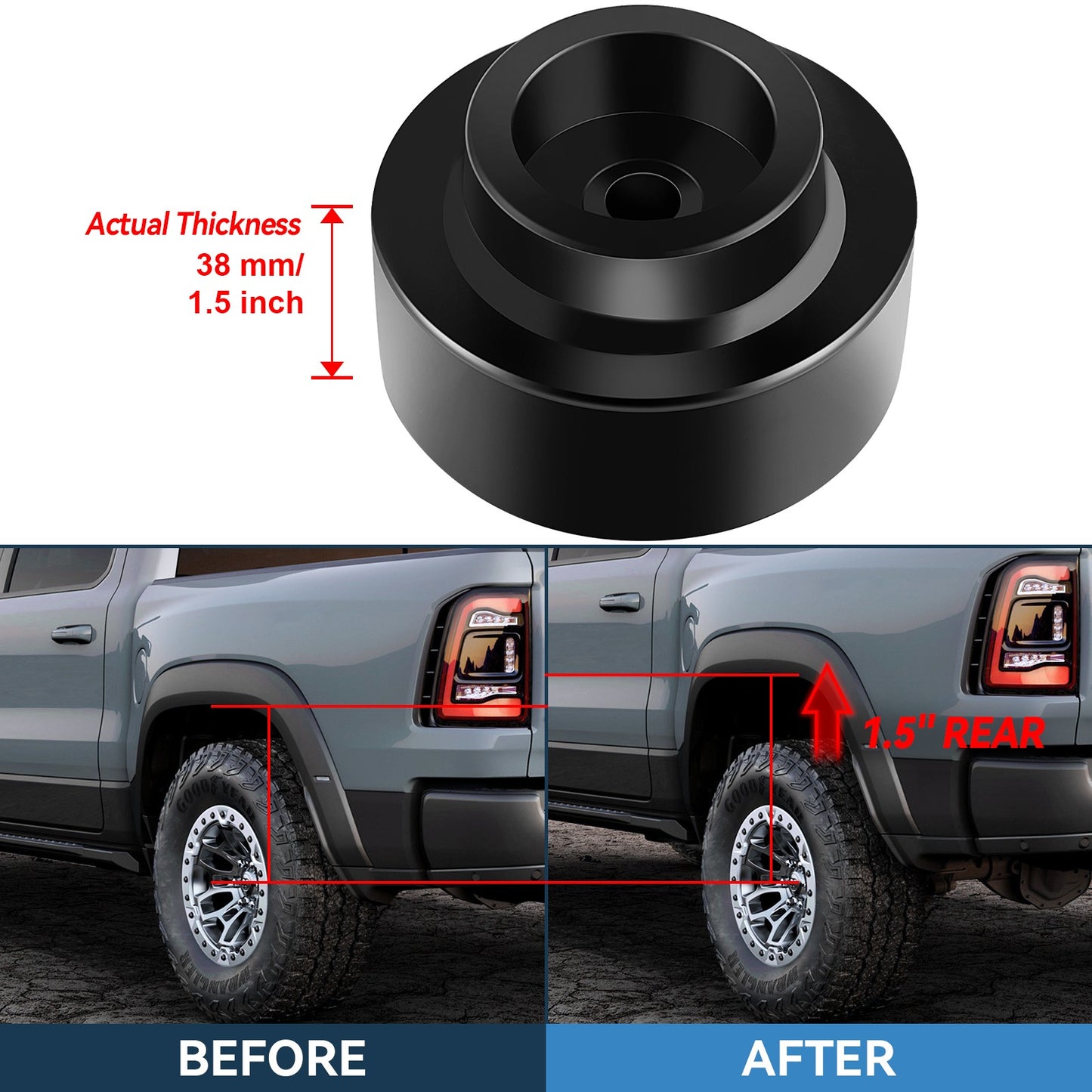 ECCPP 3.5" Front & 1.5" Rear Leveling Lift Kit For 2009-2024 Dodge Ram 1500 4WD