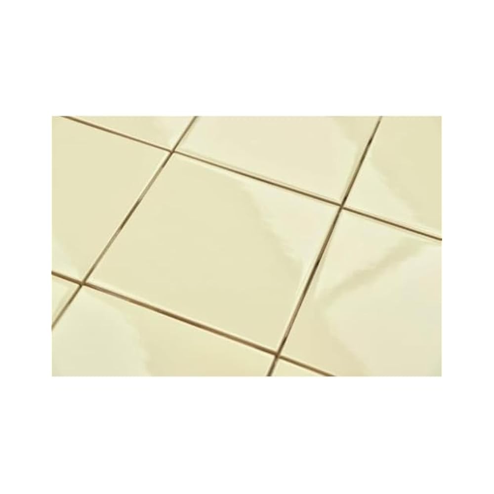 4 1/4 Inch Gloss Ceramic Tile, Buttermilk, Box of 10, for Backsplash
