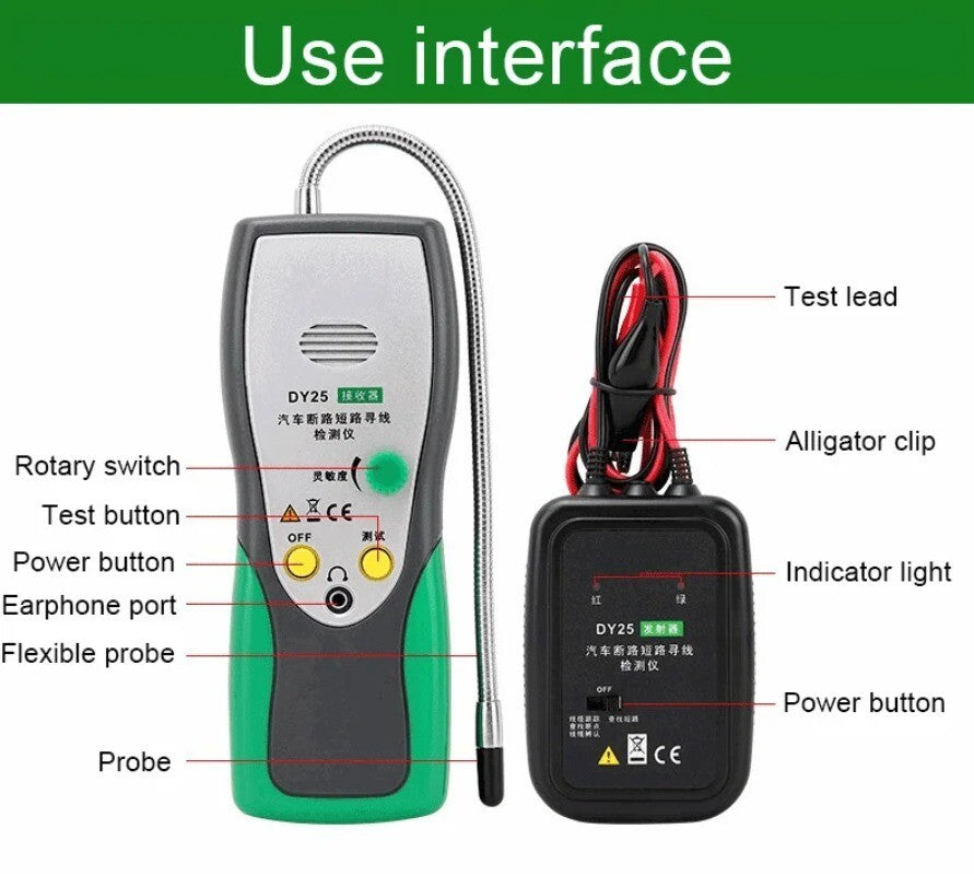 DY25 Automotive Short Open Circuit locating Finder Tester Diagnostic Test Tool