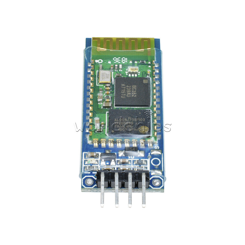 5Pcs Wireless 4 Pin Bluetooth RF Transceiver Module HC-06 RS232 With backplane