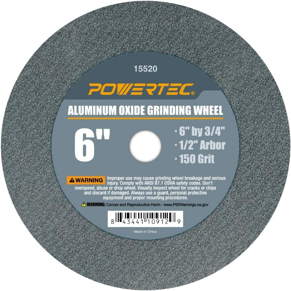 Bench Grinder Wheel 6 Inch 150 Grit, Aluminum Oxide Grinding Wheel for Bench Ped