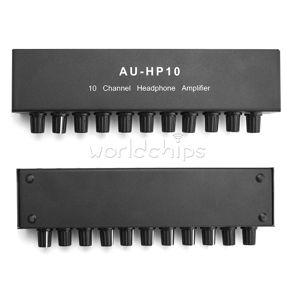DC12-24V Stereo Headphone Amplifier 1-Channel Input 10-Channel Output Splitter