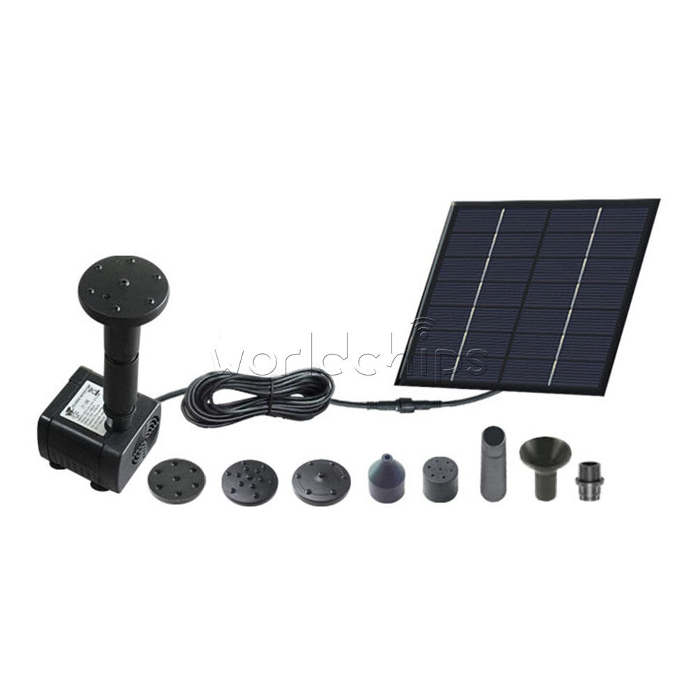 1.2W/1.4W Solar Powered Water Fountain Pool Pond Garden Pump Sprinkler Sprayer