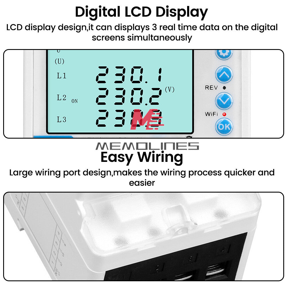 Tuya WiFi 100A 3-phase Smart Reclosing Switch Protector Limiting Circuit Breaker