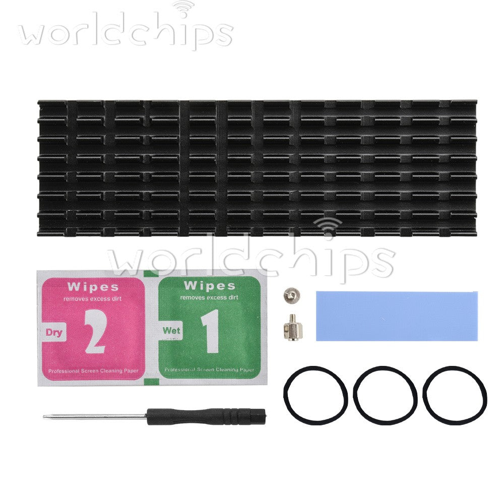 10pc M.2 SSD Cooler Cooling Heat Sink 3/6MM Thickness Slotted Aluminum Heat Sink
