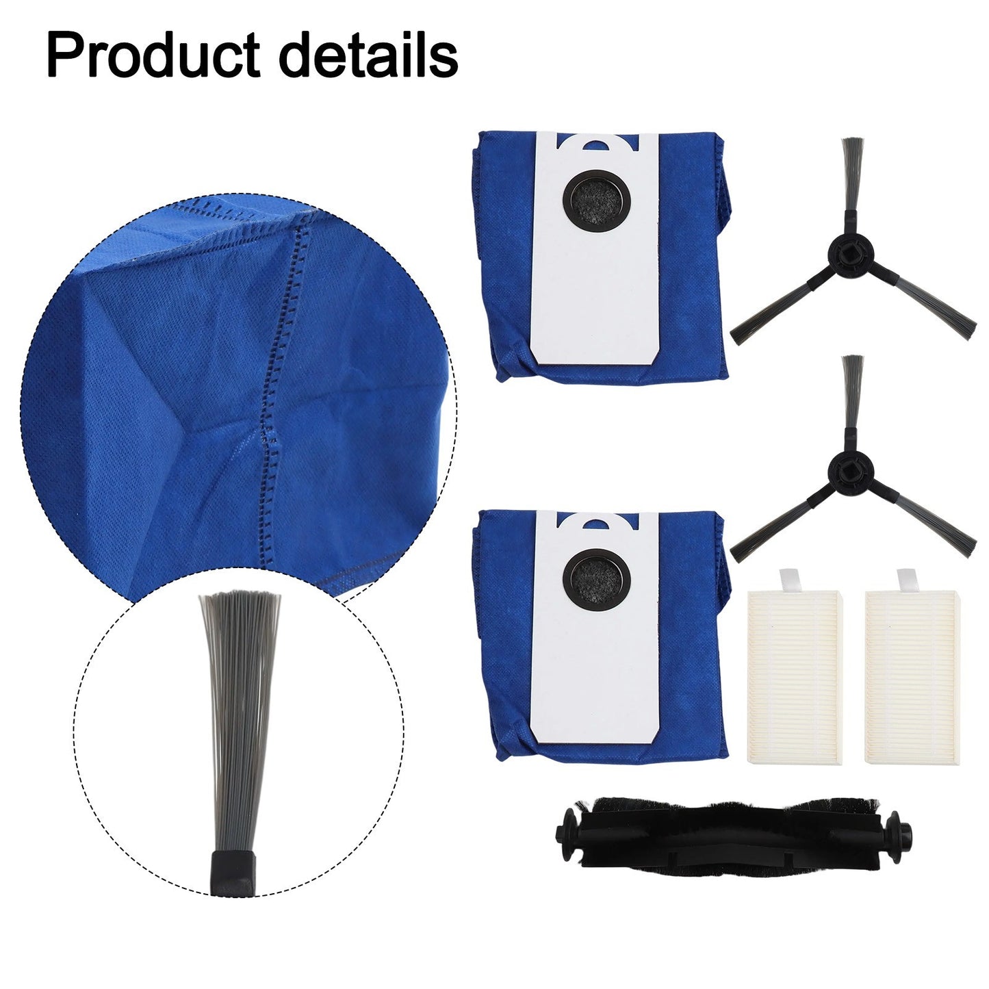 Efficient Cleaning Kit for bObsweep For Dustin Robot Vacuum with Filters Bags