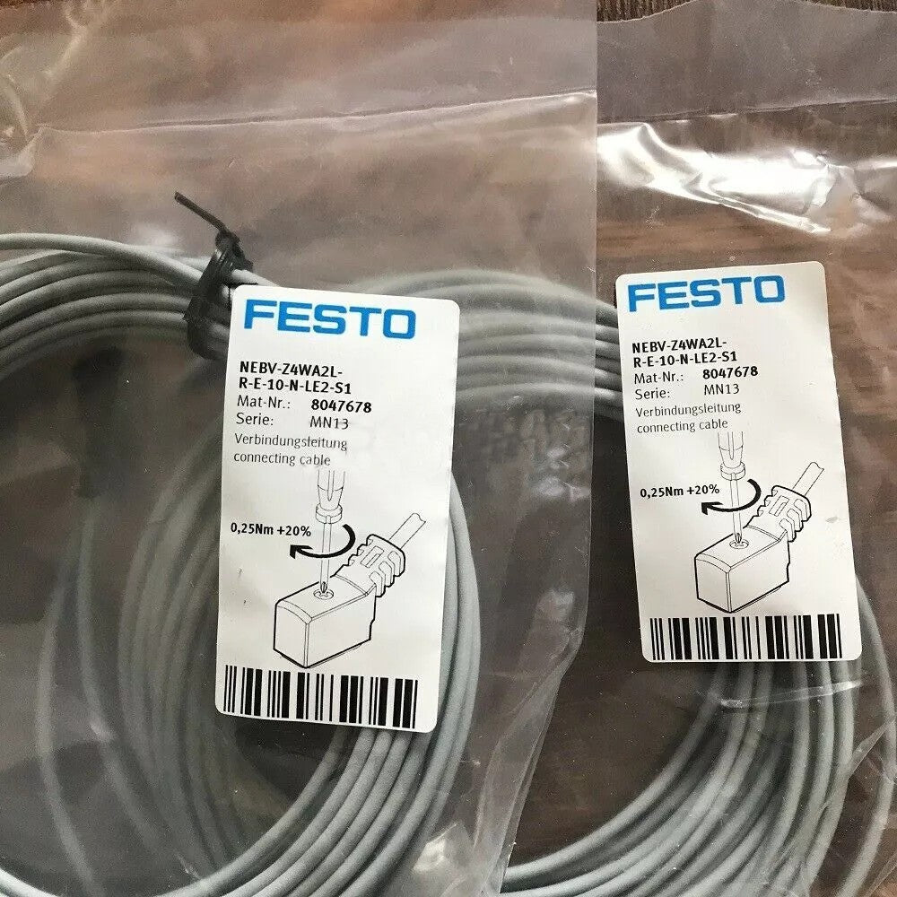 1PC For FESTO NEBV-Z4WA2L-R-E-10-N-LE2-S1 8047678 Cable socket