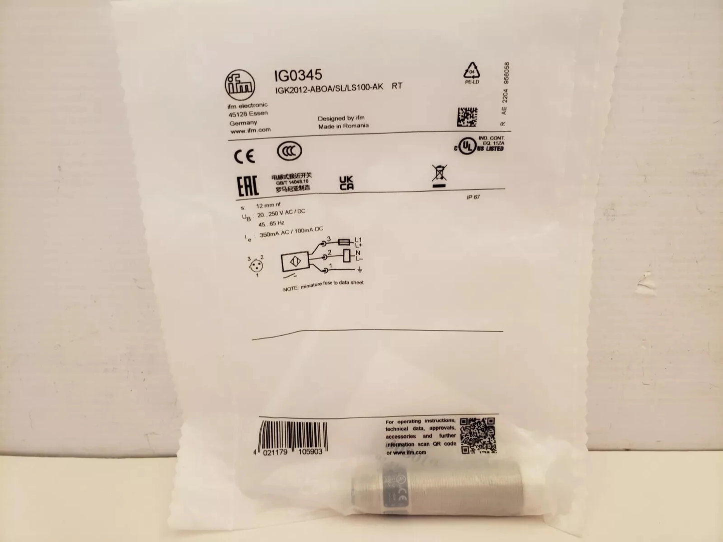 IFM IG0345 sensory switch #P