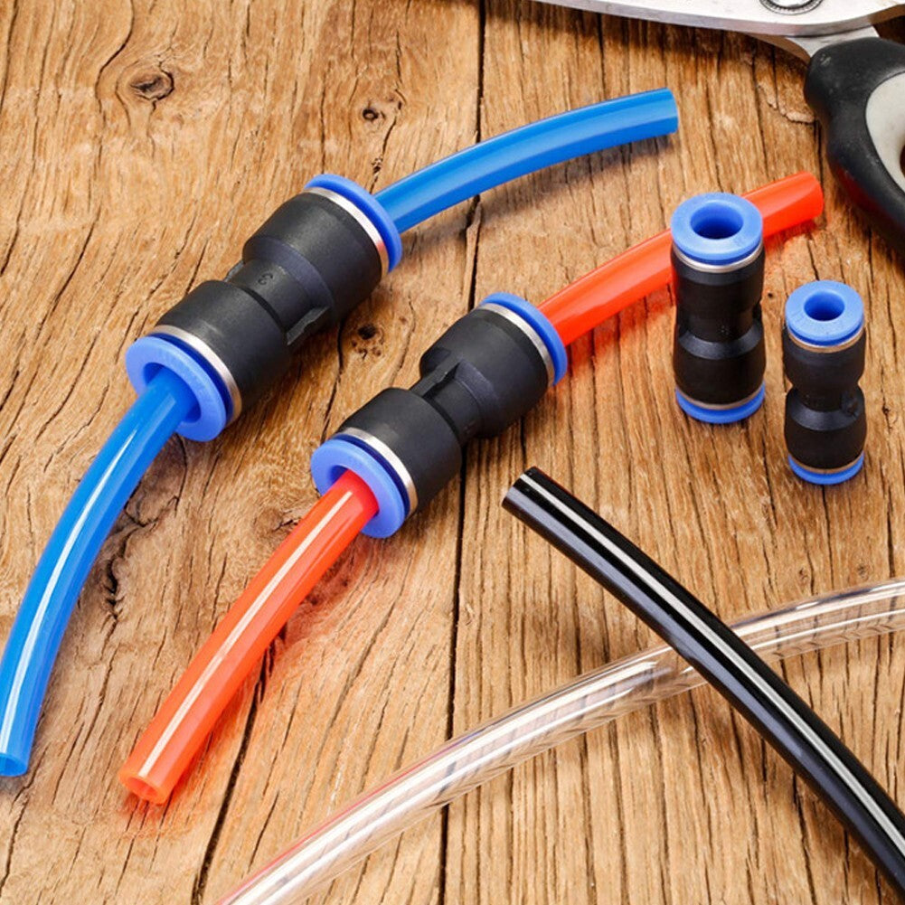 Straight Push Connectors Pneumatic Connect Fittings Air-Line Quick Hose Repair
