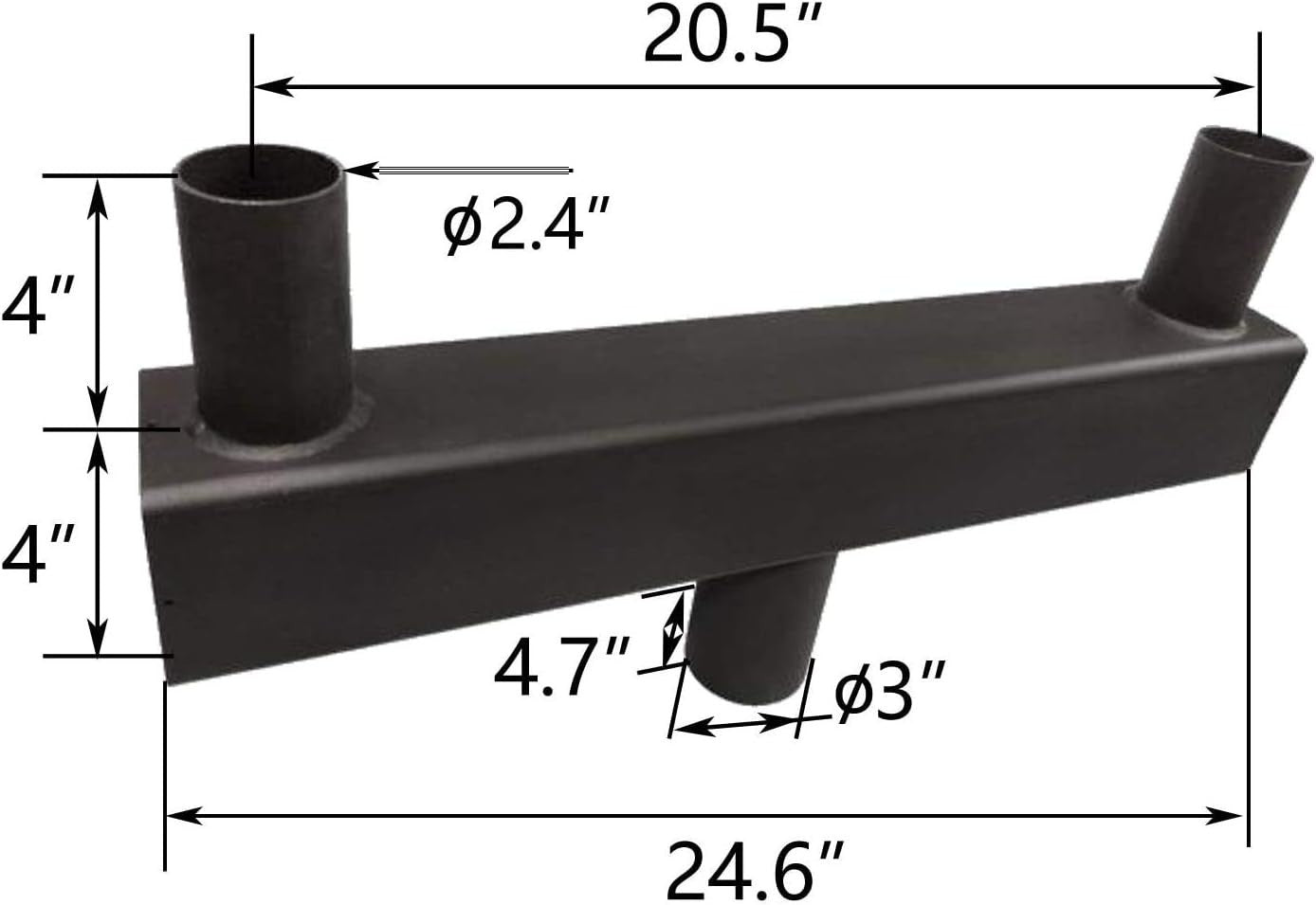 Low Profile Bullhorn with 2 Arms, Adapter Tenon Bullhorn, LED Shoebox Parking Li