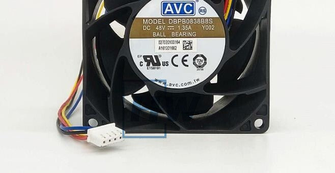 1Pc  AVC DBPB0838B8S 48V 1.35A 8038 8CM High Air Volume 4-wire Cooling Fan