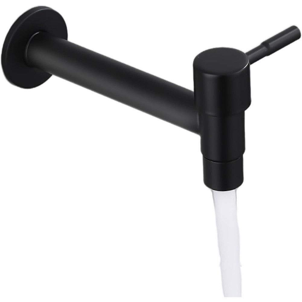Outdoor Garden Faucet with Long Handle and Sturdy Stainless Steel Construction