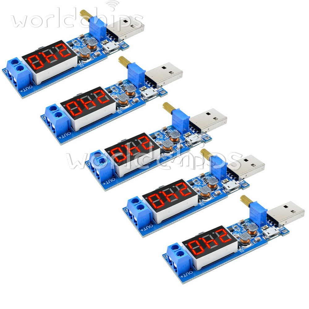 5PCS 5V to 1.2V~24V DC-DC USB Step-UP Step-Down Converter Power Supply Module