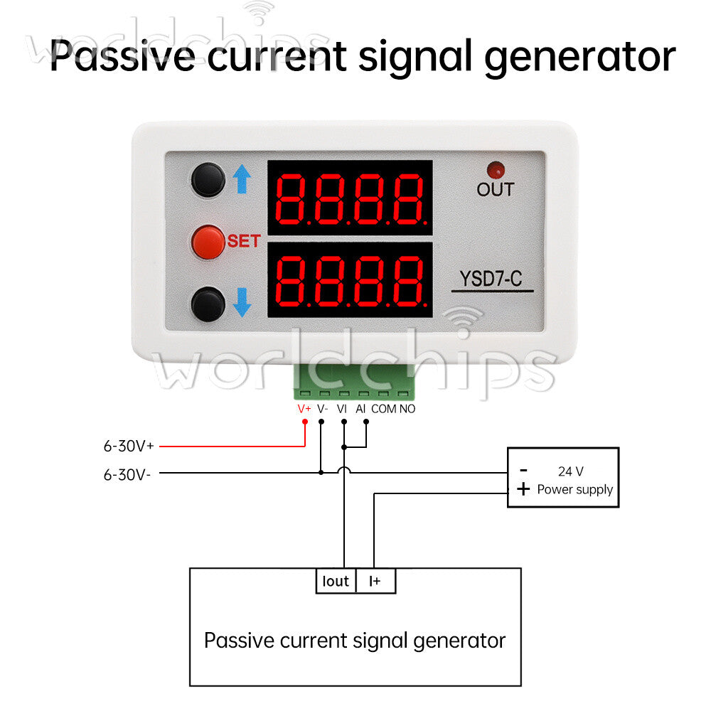 DC0-10V 0-20mA Voltage Current Signal LCD Digital Meter Analog Input Embedded