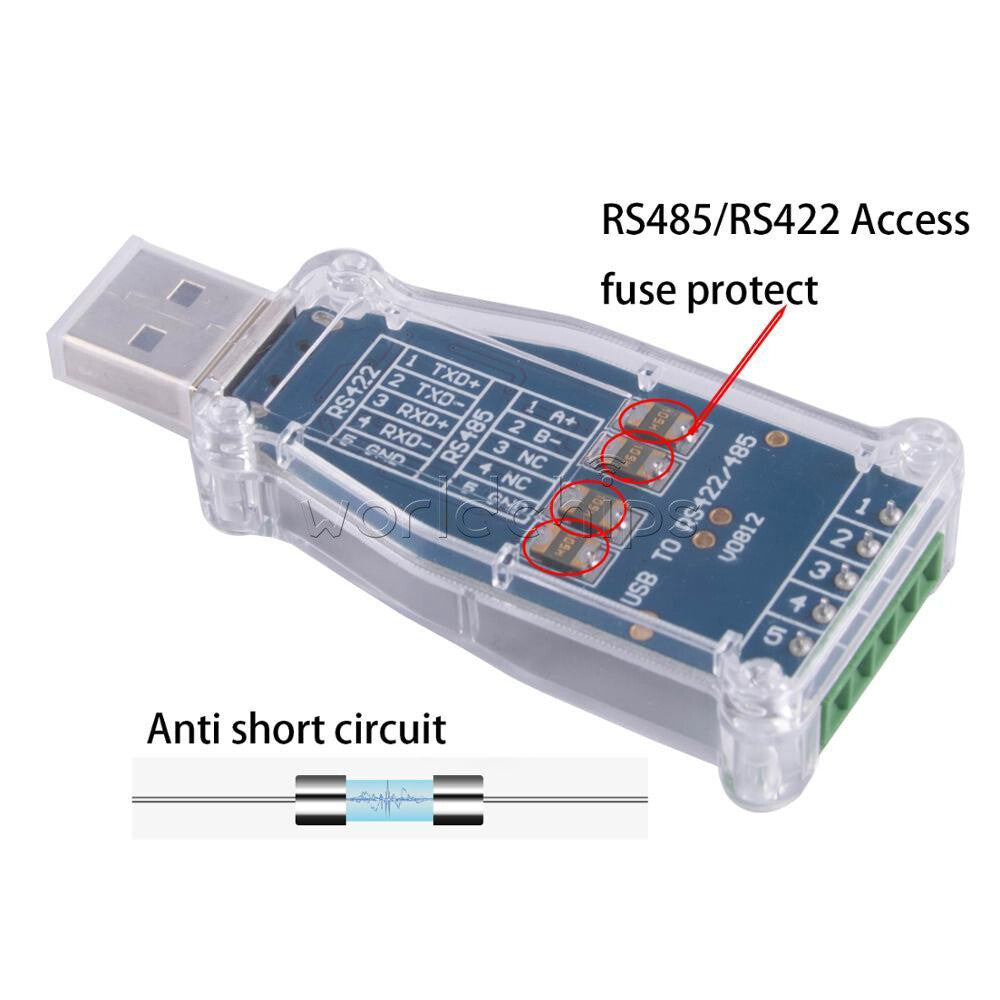 FTDI Chip USB to Terminal Block Converter USB to RS485 RS422 Serial Adapter