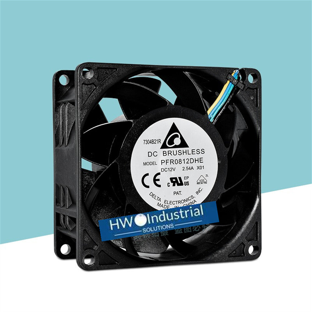 Delta PFR0812DHE DC12V 2.54A 80x80x38mm 4-wire Pwm Server Cooling Fan