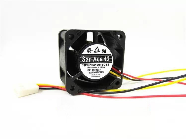 1/piece SANYO 109P0412H3013 12V 0.195A 4028 4CM  3-wire Power Supply Server Fan