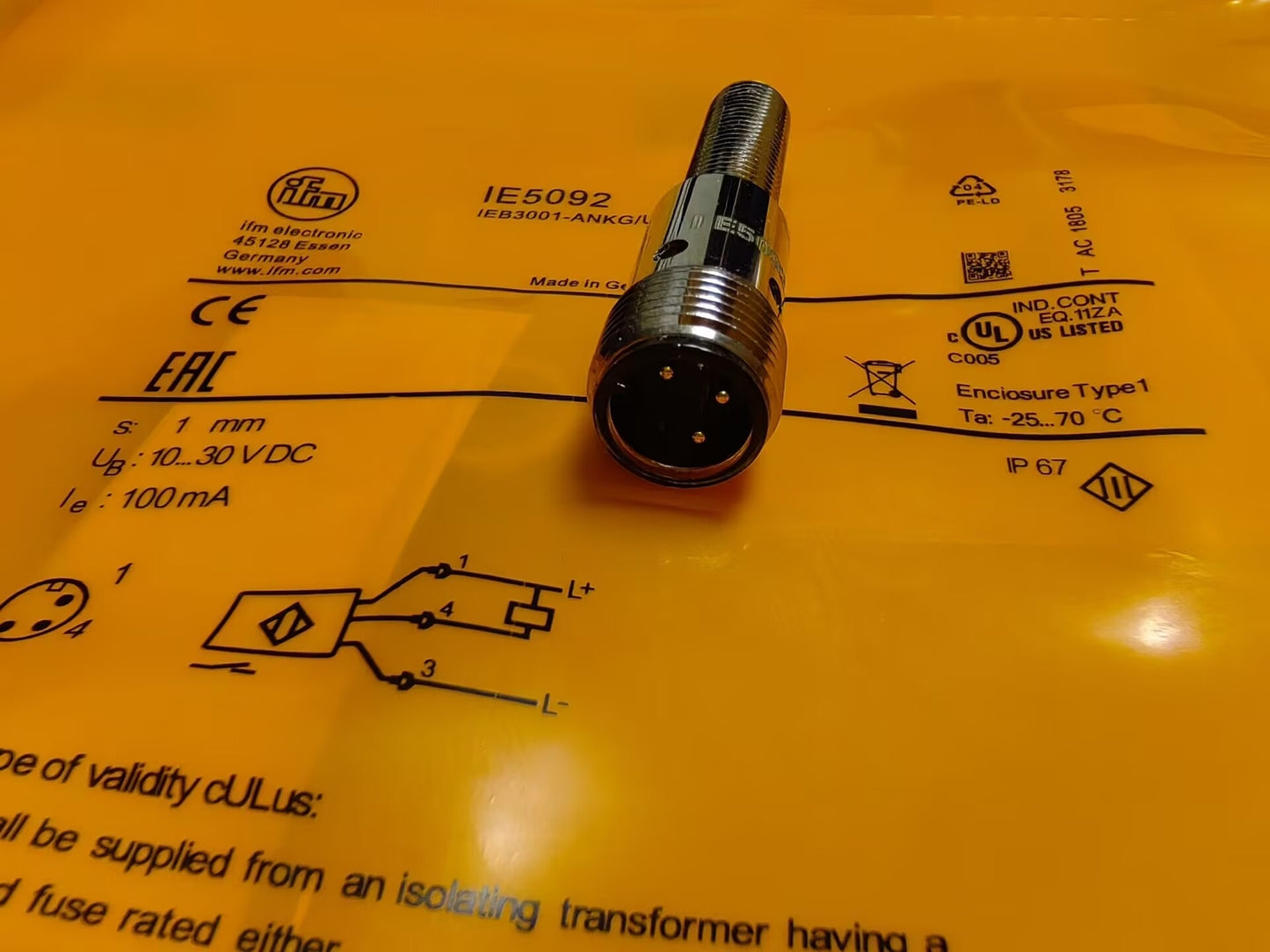 For IFM IE5092 Proximity Sensor 10...36 DC