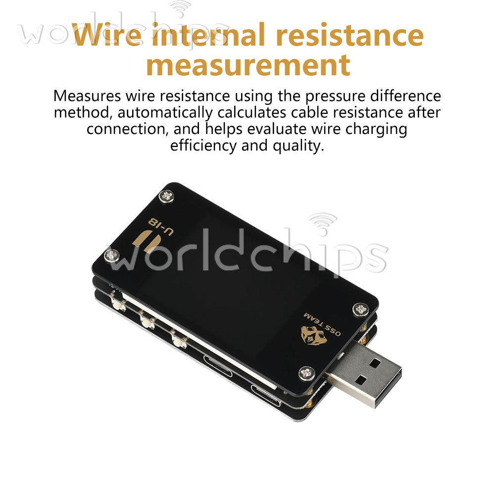 DC 4-25V 6.5A Digital Voltage Current Meter Power Tester USB Charge Detector